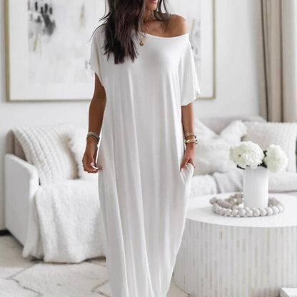 💐50% OFF ! Loose Fit Long Dress – Clean Style That Flatters Every Figure 👗👌【Exceptional Price】