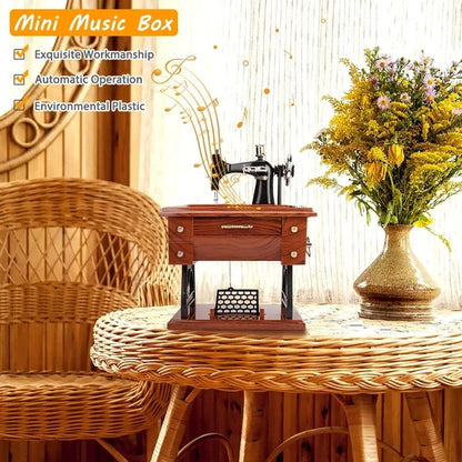 📢📢50% OFF!!⏰ Wood Mini Sewing Machine Music Box