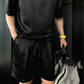 📢📢40% OFF !!!⏰Men's Casual Solid Top & Shorts 2-Piece Set