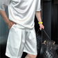 📢📢40% OFF !!!⏰Men's Casual Solid Top & Shorts 2-Piece Set