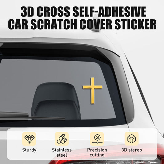 💥 BUY 1 GET 1 FREE! 🚗✝️ Metal Jesus Christ Cross Badge Stickers – 3D Self-Adhesive Car Scratch Cover 🌟📢📢Flash Sale⚡: Ending in 3 Hours!⏰⏰