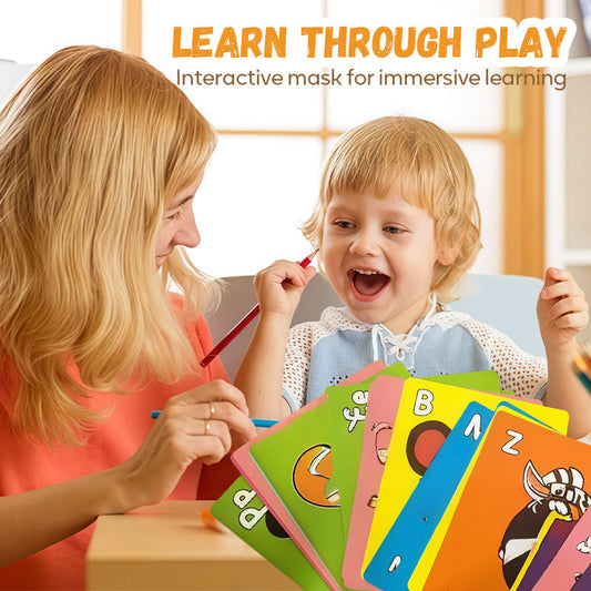 🔥Teaching Gift Special Offer 50%OFF🔤✍26 PCS Fun ABC Learning Mask Cards