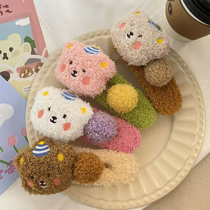 ❣️Buy 2 Get 1 Free❣️Oversized Cute Plush Bear Hair Clip