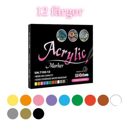 Water-Based Acrylic Paint Pen Set
