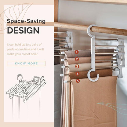 🔥Buy 2 Get 1 Free💰Household Multifunctional Telescopic Folding Multi-layer Pants Storage Rack📢📢Flash Sale: Ending in 3 Hours!⏰⏰