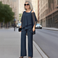📢📢50% OFF !!!⏰Women’s Irregular Chiffon Tops ＆ Wide-Leg Pants 2-Piece Set