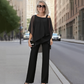 📢📢50% OFF !!!⏰Women’s Irregular Chiffon Tops ＆ Wide-Leg Pants 2-Piece Set