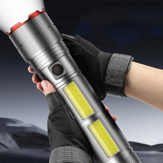 Last day 50% off🔥🔥Portable Powerful Long Range Flashlight，Light up the entire sky