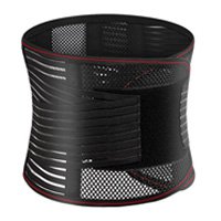 Waist protector with breathable steel plate and pressed mesh with hea