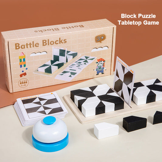 🧩 40% OFF NOW! 🔥 Black & White Block Puzzles Set for Kids - Creative & Educational, Perfect for Developing Logic Skills ✨