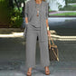 📢📢50%  OFF !!⏰Elegant Women's Relaxed Fit 3-Piece Set👚👖