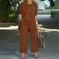 📢📢50%  OFF !!⏰Elegant Women's Relaxed Fit 3-Piece Set👚👖
