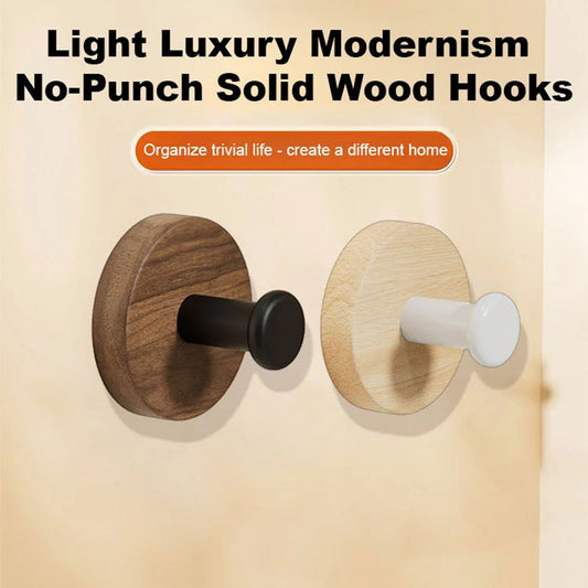 📢📢40% OFF !! ⏰Waterproof Wooden Coat Hook - No Drilling