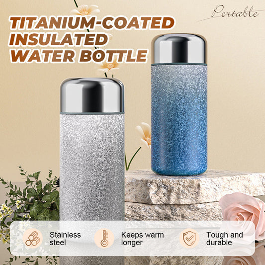 Portable Titanium-Coated Insulated Water Bottle📢📢Flash Sale⚡: Ending in 3 Hours!⏰⏰