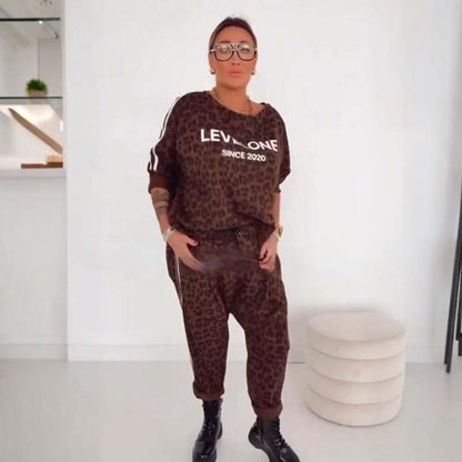 【S-5XL】Women's Fashion Leopard Print Suit – Versatile Everyday & Party Looks