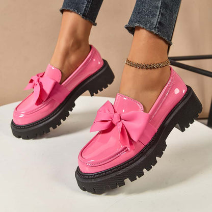 💜 LAST DAY PROMOTION - 50%OFF 💜 Chic Sweet Platform Loafers with Bow