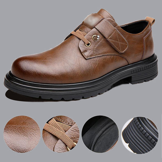 📢📢60%OFF!!!✨Men's Breathable Retro PU Leather Soft Sole Shoes