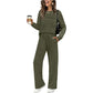 📢📢60%  OFF !! ⏰Women's Crew Neck Top & Drawstring Pants Set