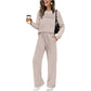 📢📢60%  OFF !! ⏰Women's Crew Neck Top & Drawstring Pants Set