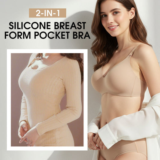 📢📢51%OFF!!!✨ 2-in-1 Silicone Breast Form Pocket Bra