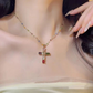 📢📢30% OFF !! ⏰Colorful Rhinestone Cross Pendant Necklaces
