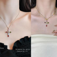 Colorful Rhinestone Cross Pendant Necklaces