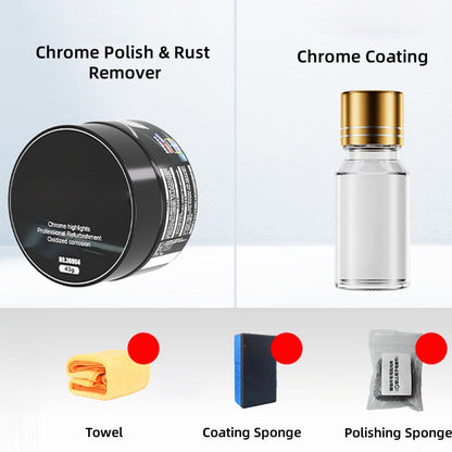 Car Chrome Polish & Rust Remover Kit