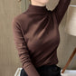 🔥Limited stock available 50% OFF🔥Women's Comfortable Solid Color Half High Neck Long Sleeve Top