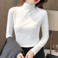 🔥Limited stock available 50% OFF🔥Women's Comfortable Solid Color Half High Neck Long Sleeve Top