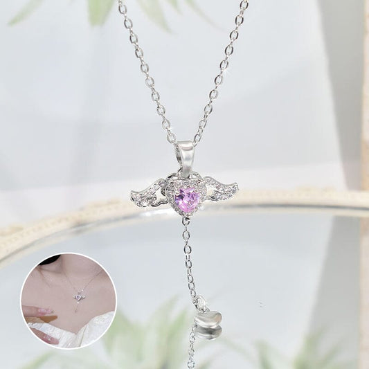 🎁50% OFF💗Pink Angel Wings Necklace