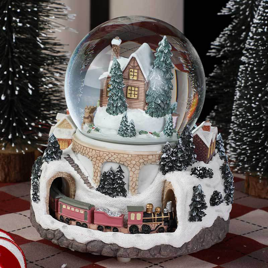 Illuminated Musical Rotating Christmas Snow Globe