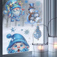 📢📢50  % OFF !!⏰⏰Christmas-Themed Glittering Window Stickers 9 PCS Set