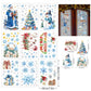 📢📢50  % OFF !!⏰⏰Christmas-Themed Glittering Window Stickers 9 PCS Set