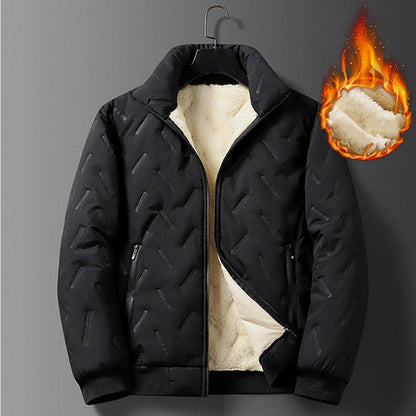 📢📢60 % OFF !!🎅Men's Quilted Winter Jacket with Faux Fleece Lining