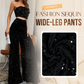 📢📢50 % OFF !!🎅Women’s Fashion Sequin Wide-Leg Pants