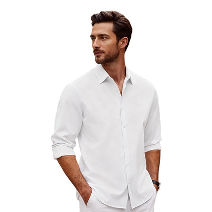 Men's Classic Long-Sleeve Button-Down Shirt