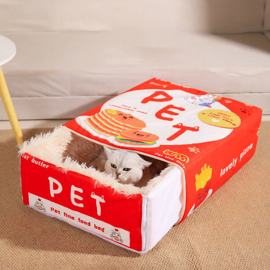 📢📢60  % OFF !!🎅Detachable & Warm Closed Cat Bed