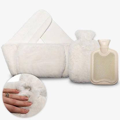 📢📢40%  OFF !! ⏰ Faux Rabbit Fur Hot Water Bottle with Cover