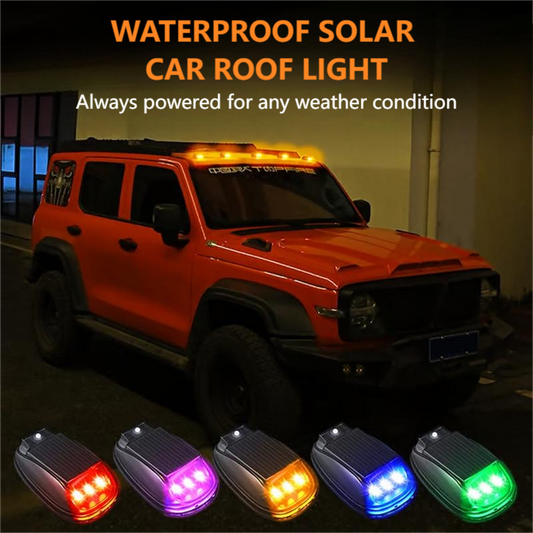 📢📢50 % OFF !!⏰Waterproof Solar Car Roof Light with Remote