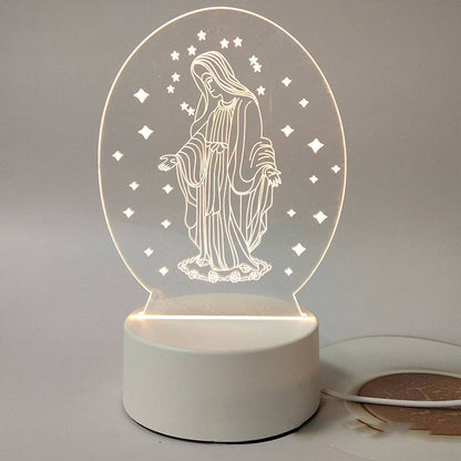 📢📢50 % OFF !!⏰Jesus 3D Night Lamp & Religious Gifts