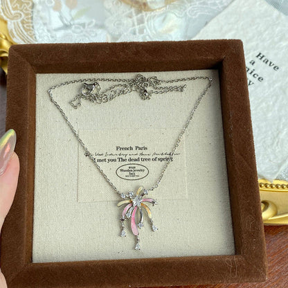 📢📢 50   %  OFF  !! ✨Romantic Colorful Zircon Firework Necklace