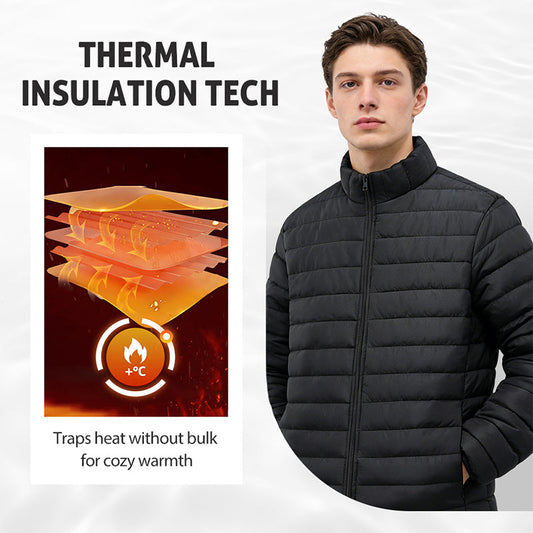Solid Color Warm Lightweight Cotton Jacket