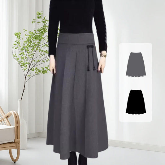 📢📢60 % OFF !!🎅Women’s Elastic High Waisted Thick Long Skirt