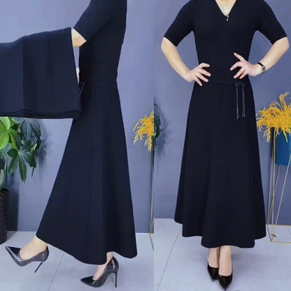 📢📢60 % OFF !!🎅Women’s Elastic High Waisted Thick Long Skirt