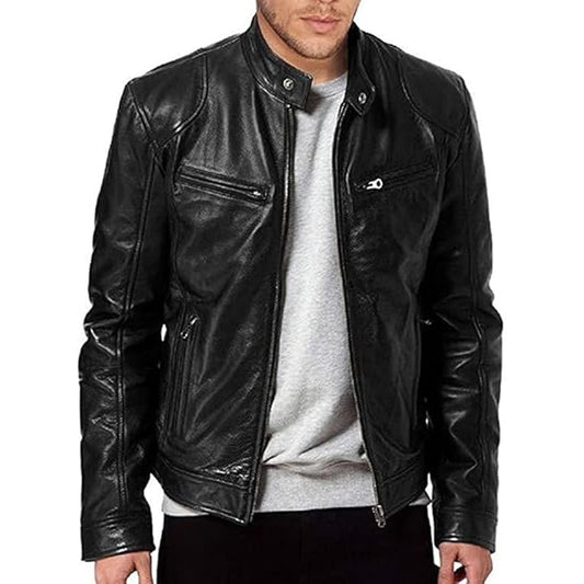 📢📢70 % OFF !!🎅Men's Trendy Zip-Up Stand Collar Jacket