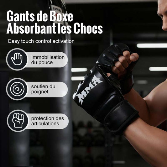 Gants de Boxe avec Soutien du Poignet et Absorption des Chocs