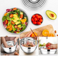📢📢60 % OFF !!🎅6 PCS Stainless Steel Mixing Bowls with 3 Grater Attachments