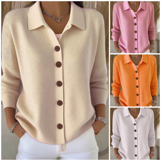 Women’s Casual Knit Button-Down Top
