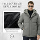 Men’s Cold-Resistant Windproof Thermal-Lined Hooded Coat 