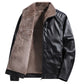 📢📢70 %  OFF !! ⏰Men's Winter PU Leather Jacket with Plush Lining